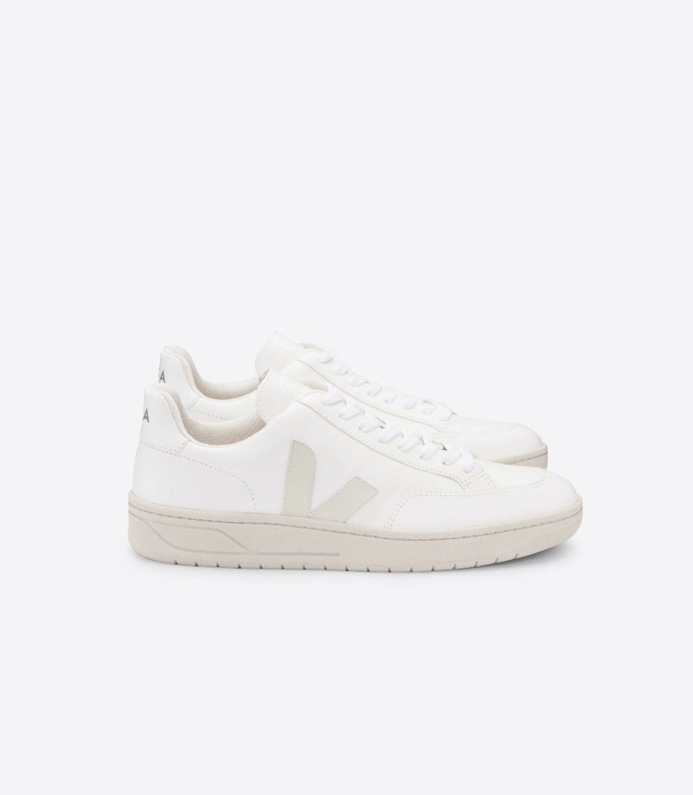 Veja Sneakers Herr - V-12 Chromefree Läder - Vita - 074652-INT